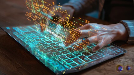 Digital Content Creation Blogger's Perspective with SEOFriendly Keyboard Overlay