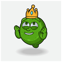 Lime Mascot Character Cartoon With Happy expression.