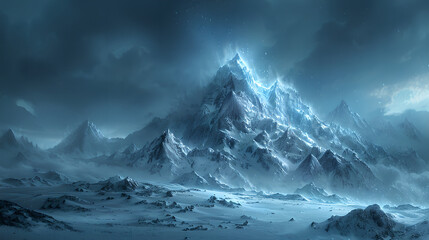 Mystical Mountain in winter 