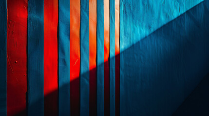 Vibrant Blue and Red Abstract Presentation Background: A Striking Striped Design for Capturing Attention