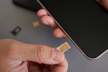 SIM card replacement in the phone