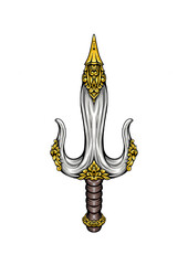 trident trisula floral ethnic pagar nusa pencak silat NU. Trident Art, Icons and Free Graphics, Trisula, Pagar Nusa martial art.