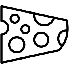 cheese line icon