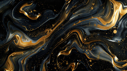 Black Gold: An Abstract Artistic Depiction of Oil's Influence and Impact on Our World - obrazy, fototapety, plakaty