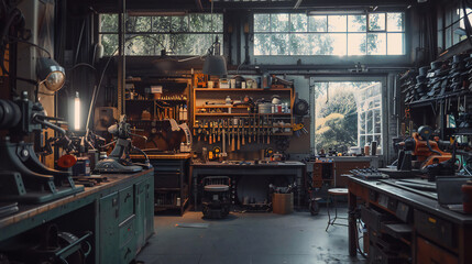 Dedicated KFZ Mechanic at Work: A Skillful Expert Tending to Vehicles in the Garage