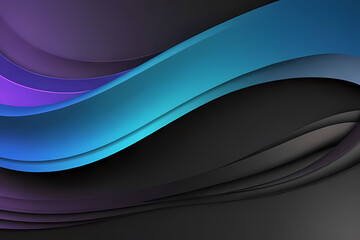 Abstract blue wavy lines flowing smooth curve gold gradient color in concept of luxury, technology, modern.