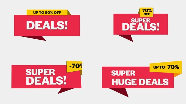 Sale Discount Banners 02 , Fully Editable and Animated