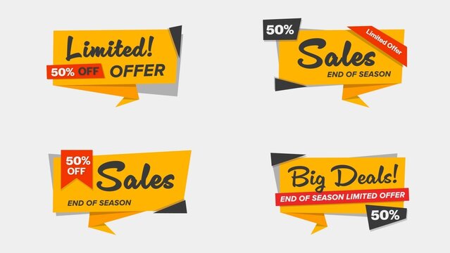 Sale Discount Banners 06 , Fully Editable and Animated