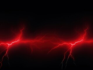 Red lightning, isolated on a black background vector illustration glowing red electric flash thunder lighting blank empty pattern with copy space for product