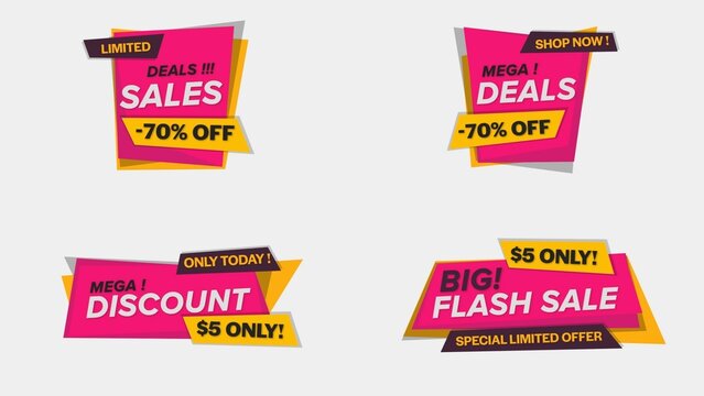 Sale Discount Banners 09 , Fully Editable and Animated