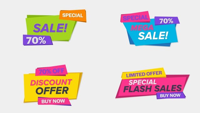 Sale Discount Banners 17 , Fully Editable and Animated