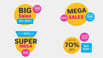Sale Discount Banners 25 , Fully Editable and Animated