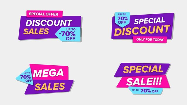 Sale Discount Banners 28 , Fully Editable and Animated