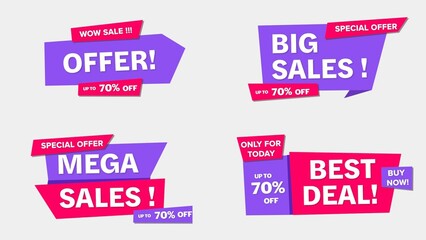 Sale Discount Banners 30 , Fully Editable and Animated