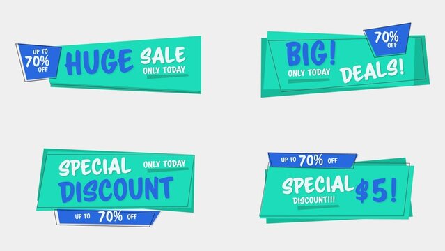 Sale Discount Banners 35 , Fully Editable and Animated