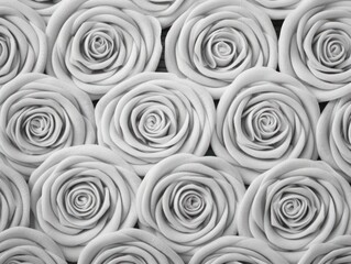 Rose close-up of monochrome carpet texture background from above. Texture tight weave carpet blank empty pattern with copy space for product