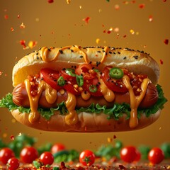 Photo of a hot dog sandwich
