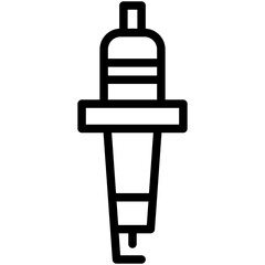 spark plug line icon