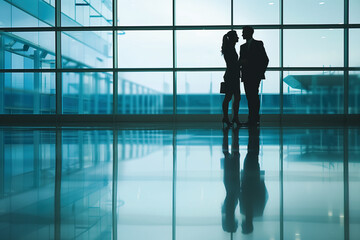 business people in airport