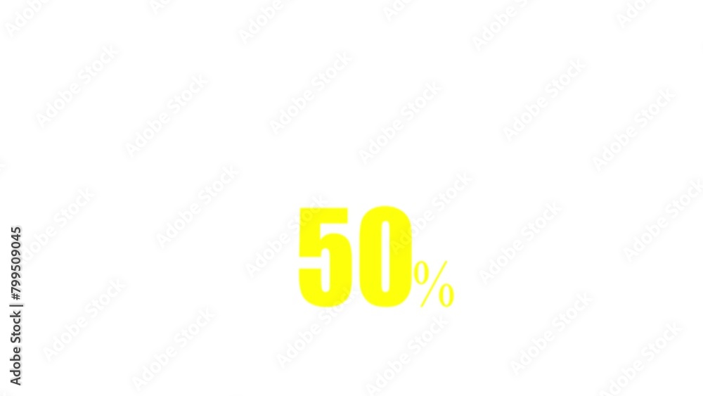 Aufkleber 4k red to green color changing counting animation with. 0% to 100% percent rendering. 60fps black nu