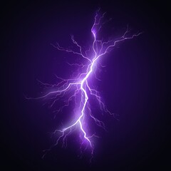 Violet lightning, isolated on a black background vector illustration glowing violet electric flash thunder lighting blank empty pattern with copy space