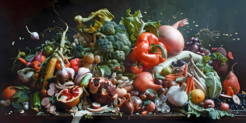 exploding vegetables, ai generated