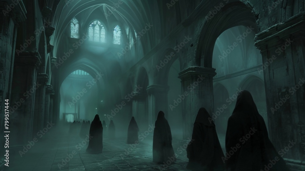 Poster through the dense mist a dark fey court comes into view its architecture a mixture of gothic and eth