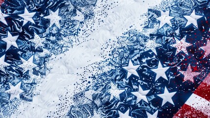 Patriotic Red, White, and Blue Star-Spangled Banner Texture - obrazy, fototapety, plakaty