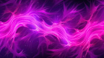 Neon wave pattern with electric bursts of magenta
