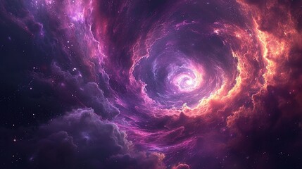 background illustration of outer space cosmic particle gas forming bright colors