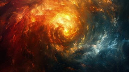 Fire and Water Vortex Abstract Background
