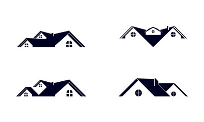 Set of house roof illustration design vector © nura