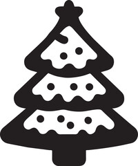 isolated christmas tree, pictogram
