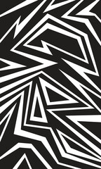 Black and white abstract stripes pattern background. Geometric shape wrapping design template