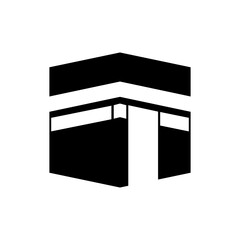 Kaaba Icon - Glyph Icon - Editable Vector : Suitable for Islamic Theme and Other Graphic Related Assets.	