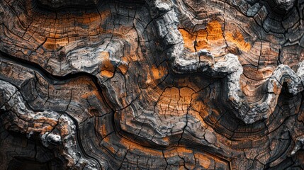 Wood texture of aged tree bark surface Background with vintage wood pattern