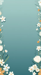 Spring floral frame background