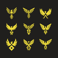 phoenix. bird, eagle logo