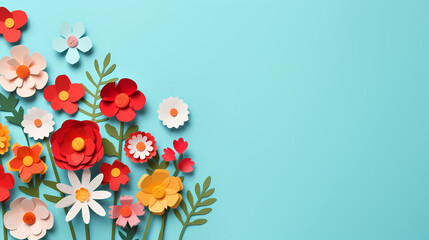 Spring floral frame background