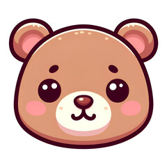 Cute bear vector with white background
