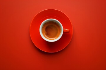 Coffee on a vibrant color background - Warmth, Energy, Creative Campaigns Marketing