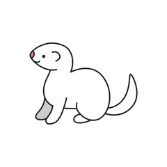 Cute ferret illustration
