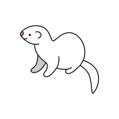 Cute ferret illustration