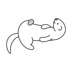 Cute ferret illustration