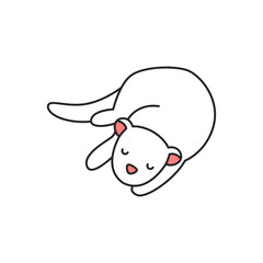 Cute ferret illustration