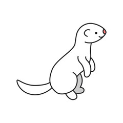 Cute ferret illustration