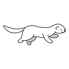 Cute ferret illustration