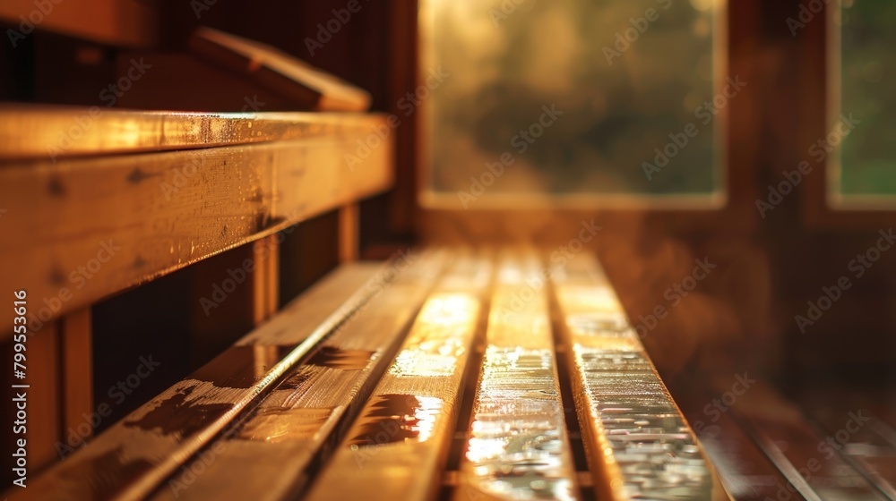 Poster A therapy session in the sauna with a focus on selfcompassion and acceptance using the heat to represent the warmth and kindness towards oneself..