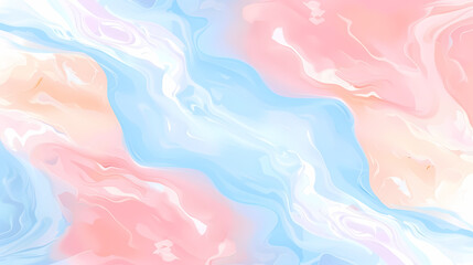 Pastel Swirls of Pink and Blue in Abstract Marble Art