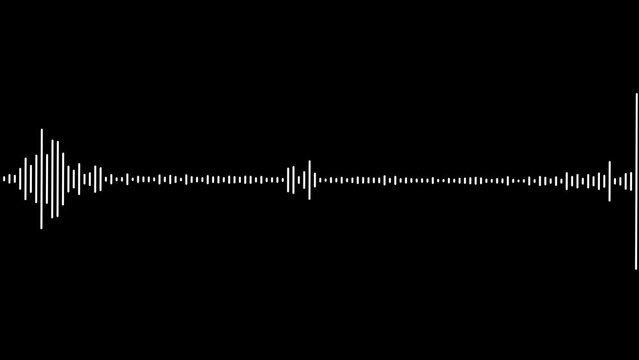 white video footage of audio visualizer on black background. Abstract music waves oscillation.
Futuristic sound wave visualization. wave form Audio. Isolated on transparent background.